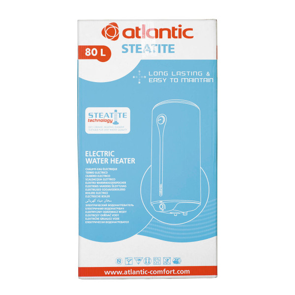 Бойлер 80 літрів Atlantic Steatite Ego VM 080 D400-1-BC 1200W, фото 11