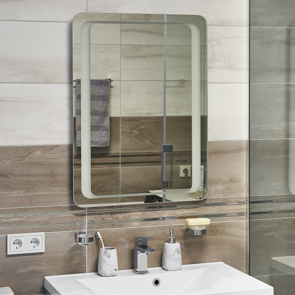 Дзеркало у ванну з підсвіткою Unio MRR-02 SQR-RA 60х80 см, фото 5