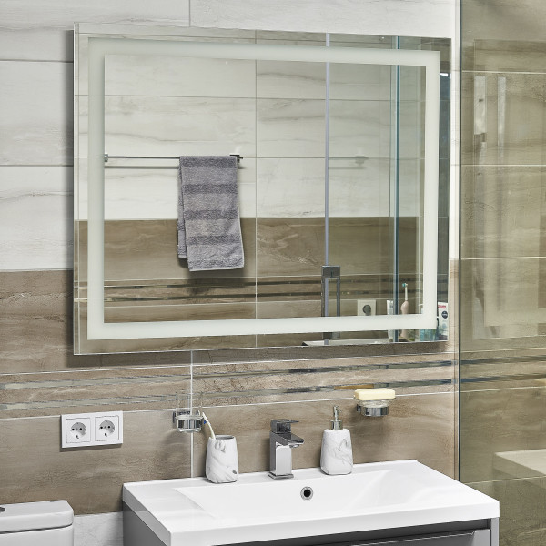 Дзеркало у ванну з підсвіткою Unio MRR-05 SQR-AA 100х80 см, фото 4
