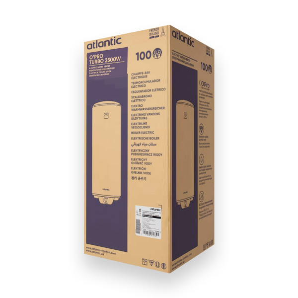 Бойлер 100 літрів Atlantic OʼPro Turbo VM 100 D400S-2-B 2500W, фото 7