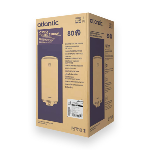 Бойлер 80 літрів Atlantic OʼPro Turbo VM 080 D400S-2-B 2500W, фото 7