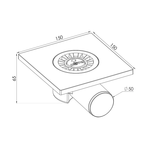 Трап для душа 150x150 мм Nova 5020, фото 2