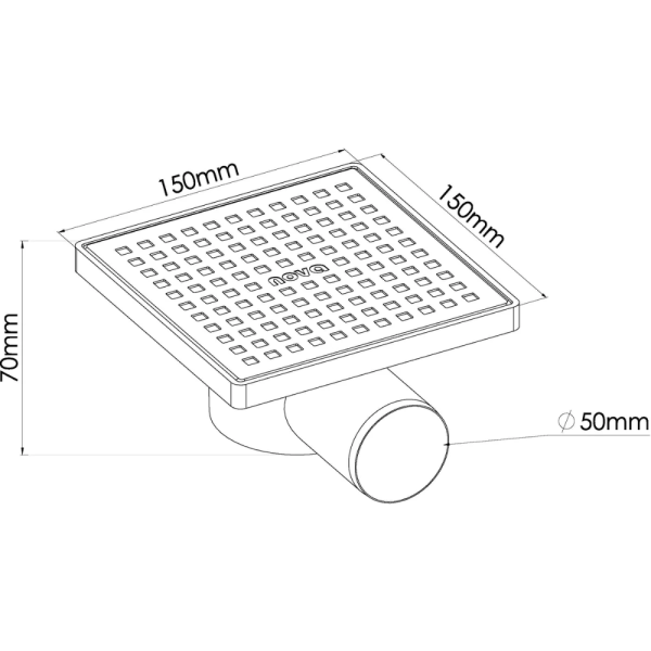 Трап для душа 150x150 мм Nova 5026, фото 2