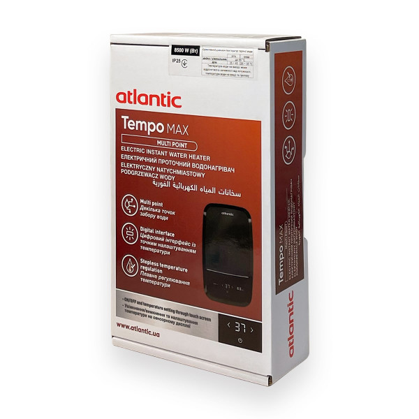 Проточний водонагрівач Atlantic Tempo Max Multi IECI-SW2C85 MP 8.5 kW, фото 7