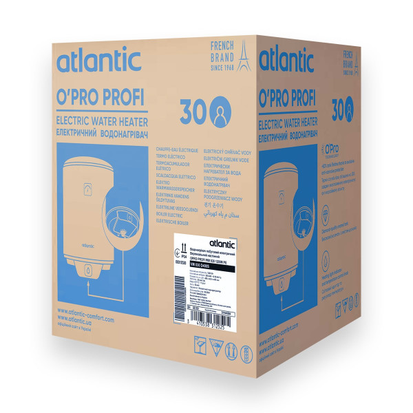 Бойлер 30 літрів Atlantic OʼPro Profi VM 030 D400S 1200W, фото 6