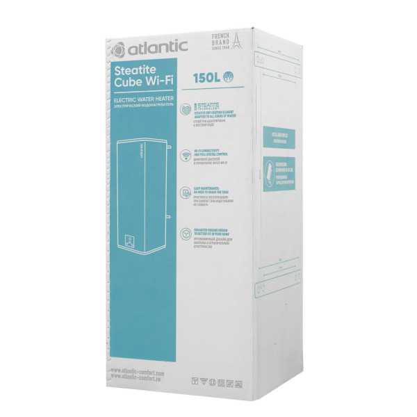 Бойлер 150 літрів Atlantic Steatite Cube WI-FI ES-VM 150 S4 С2 WD 2400W White, фото 9