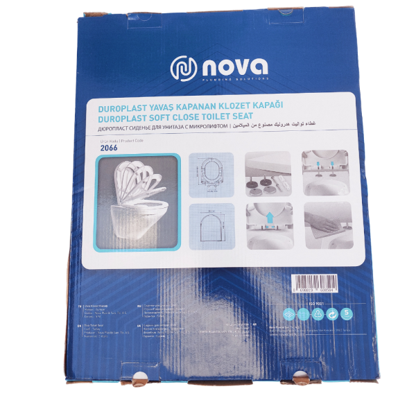 Кришка для унітазу з мікроліфтом Nova 2066, фото 11