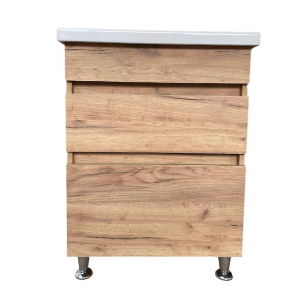 Тумба у ванну без умивальника GT home Лофт Т-6 60 см крафт золотий, фото 4