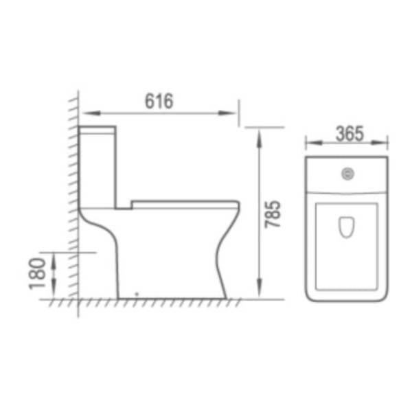 Унітаз безободковий з бачком Keramika Nova F6155, фото 13