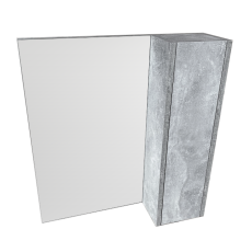 Зеркало в ванную GT home Лофт 60 см правое бетон