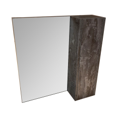 Зеркало в ванную GT home Лофт 60 см правое железный камень