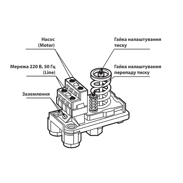 Реле тиску для насосу Mytec PM-5, фото 6