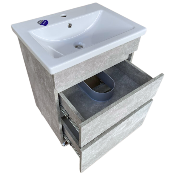 Тумба в ванную без умывальника GT home Лофт Т-6 70 см бетон, фото 3