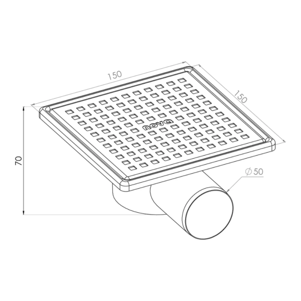 Трап для душа 150x150 мм Nova 5027, фото 2