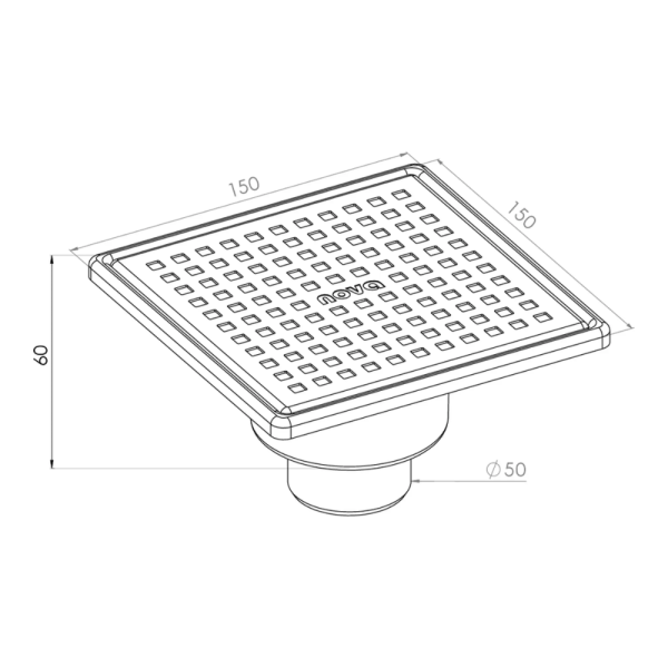 Трап для душа 150x150 мм Nova 5037, фото 2