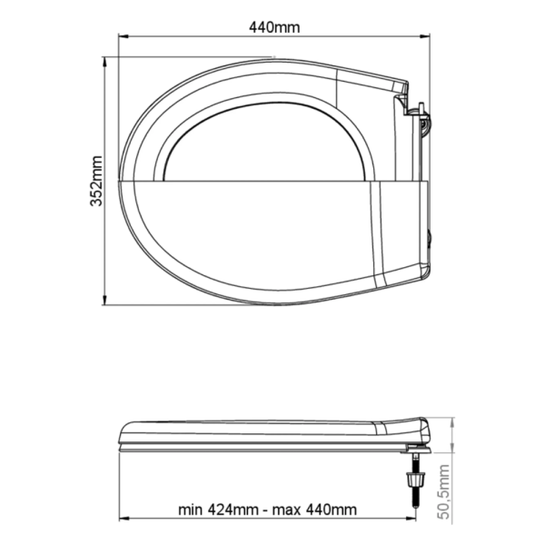 Кришка для унітазу Nova Alfa 2025, фото 4