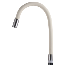 Гибкий излив для смесителя 1/2" бежевый/сталь Globus Lux