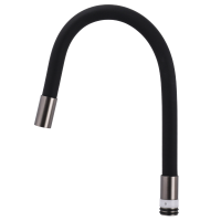 Гибкий излив для смесителя 1/2" черный/графит Globus Lux