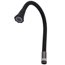 Гнучкий вилив для змішувача 1/2" чорний з душовою насадкою Globus Lux