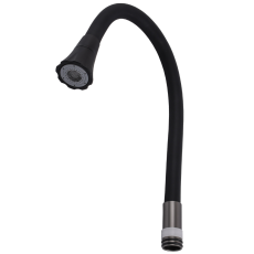 Гнучкий вилив для змішувача 1/2" чорний з душовою насадкою Globus Lux