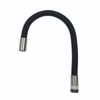 Гнучкий вилив для змішувача 1/2" чорний/сталь Globus Lux