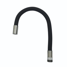 Гнучкий вилив для змішувача 1/2" чорний/сталь Globus Lux