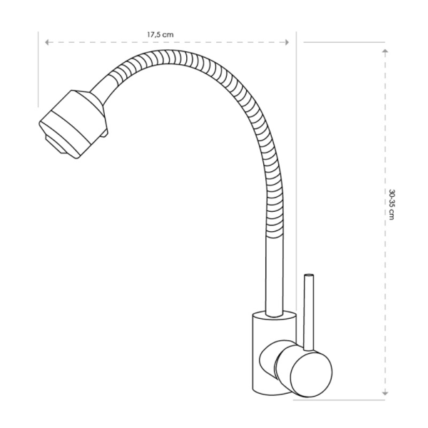 Смеситель для кухни гибкий Britc MSS-4F, фото 5