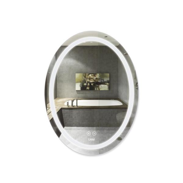 Дзеркало у ванну з підсвіткою, антизапотіванням, димером Lidz Vida 50х70 см (LD78LF5070), фото 1