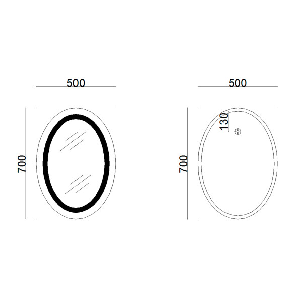 Дзеркало у ванну з підсвіткою, антизапотіванням, димером Lidz Vida 50х70 см (LD78LF5070), фото 3