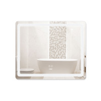 Зеркало в ванную с подсветкой, антизапотеванием, диммером Lidz Kubis 100х80 см (LD78LF61410080)