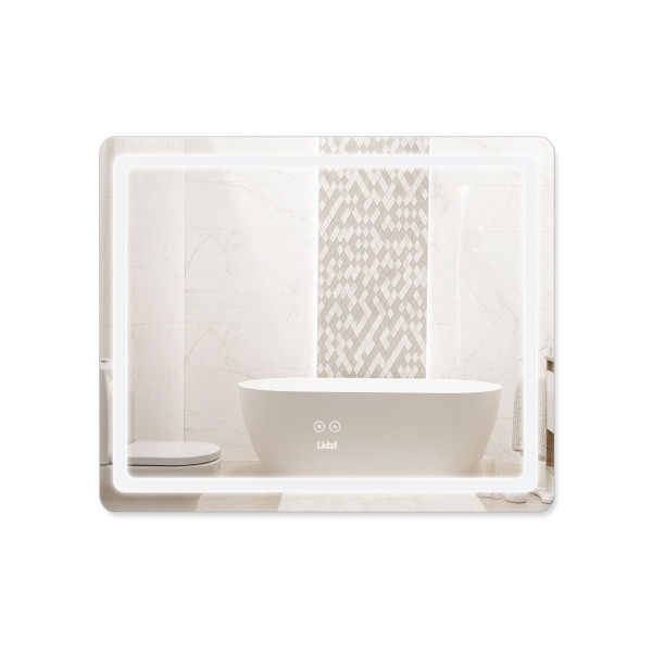 Зеркало в ванную с подсветкой, антизапотеванием, диммером Lidz Kubis 100х80 см (LD78LF61410080), фото 1