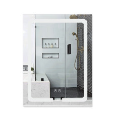 Дзеркало у ванну з підсвіткою, антизапотіванням, димером Lidz Kubis 60х80 см (LD78LF9376080)