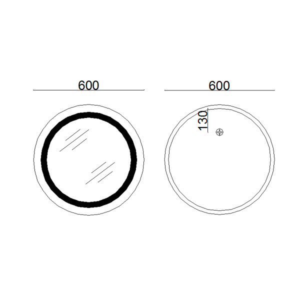Зеркало в ванную с подсветкой, антизапотеванием, диммером Lidz Aria 60х60 см (LD78LR600), фото 3