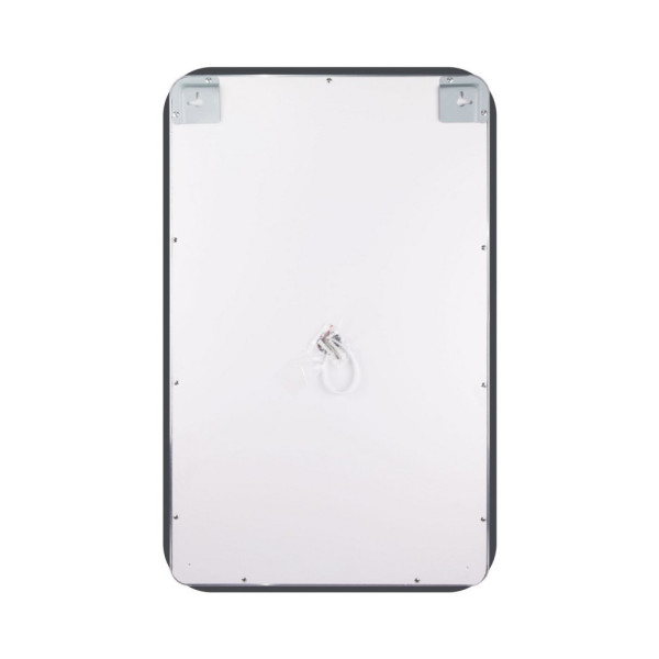 Зеркало в ванную с подсветкой, с антизапотеванием, с часами Qtap Mideya 60х80 см (QT2078F912W), фото 5