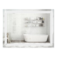 Зеркало в ванную с подсветкой, с антизапотеванием Qtap Mideya 80х60 см (QT2078B605W)