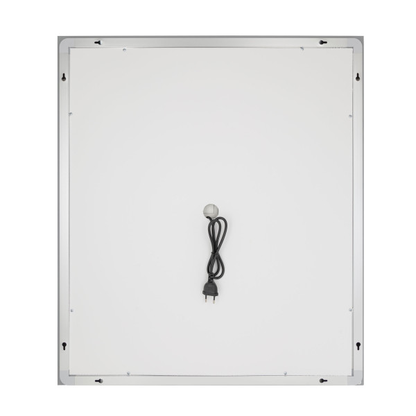 Зеркало в ванную с подсветкой, с антизапотеванием, с часами Qtap Mideya 70х80 см (QT2078DCF7080W), фото 5