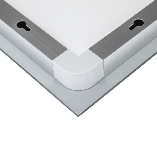 Зеркало в ванную с подсветкой, с антизапотеванием, с часами Qtap Mideya 70х80 см (QT2078DCF7080W), фото 7