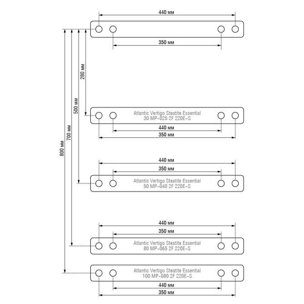 Бойлер 25 літрів Atlantic Vertigo Steatite Essential 30 MP 025 2F-220E-S 1000W, фото 9