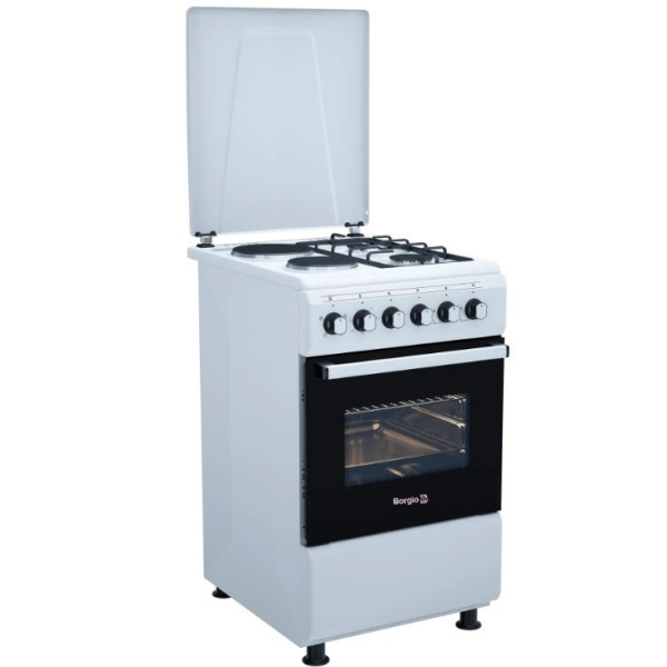 Плита комбінована Borgio GE 522 W MBBLT Біла, фото 3