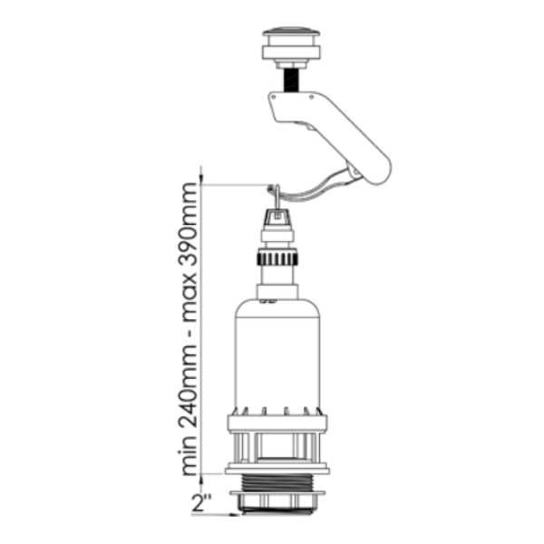 Зливний механізм для унітазу Nova 4804, фото 3