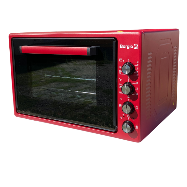 Духовка електрична Borgio 2024 Червона 70 літрів, фото 1