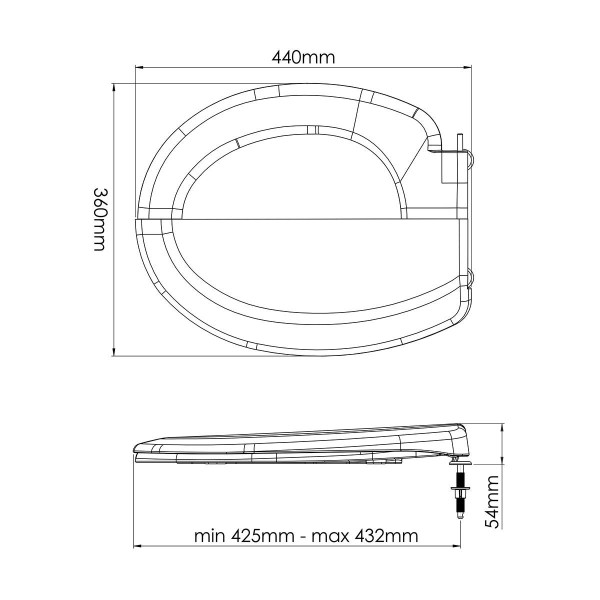 Кришка для унітазу Nova Solo 2080, фото 2
