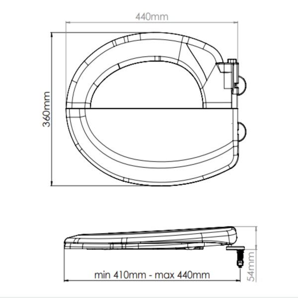 Кришка для унітазу з мікроліфтом Nova 2065, фото 2