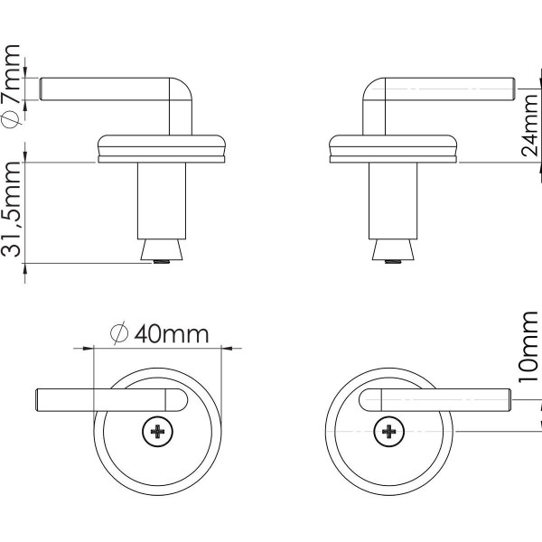 Кріплення для кришки унітазу Nova 7047, фото 2