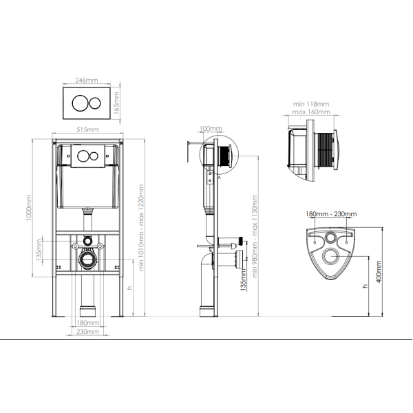 Інсталяція сантехнічна з рамою Nova 4501, фото 7