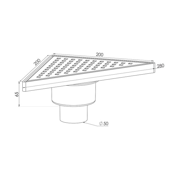 Трап для душу кутовий 200х200 мм Nova 5533, фото 2