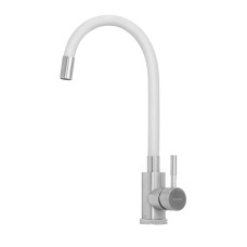 Змішувач для кухні гнучкий Kraft 3004 Білий