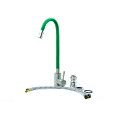 Смеситель для кухни гибкий Kraft 3004 Зеленый