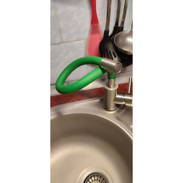 Змішувач для кухні гнучкий Kraft 3004 Зелений, фото 4