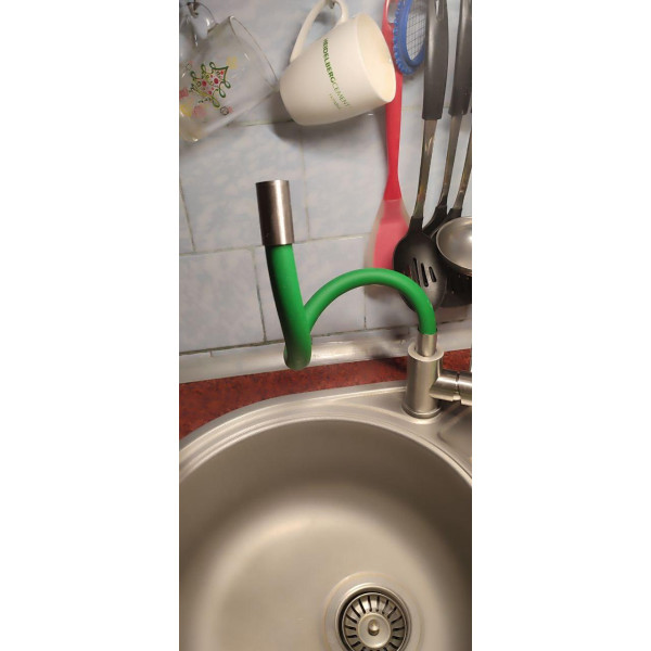Змішувач для кухні гнучкий Kraft 3004 Зелений, фото 6